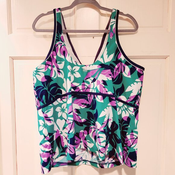 Lands' End Swimsuit Top‎ / Tankini Top 24W DDD Underwire - Picture 2 of 9